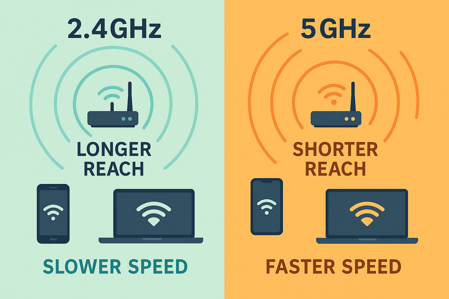 Understanding 2.4GHz vs 5GHz Wi-Fi Networks